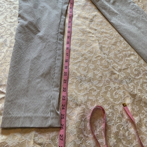 ELLE capris pin striped high rise, ankle pants - Picture 6 of 12